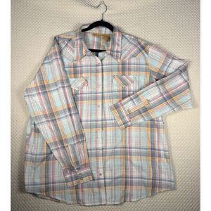 Wrangler Essential Western Snap Shirt with Pearl Snaps - Plus Size 3XL